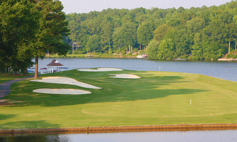 Two classic 18 hole courses designed by Robert Trent Jones, Sr. The Lake Course features ultra dwarf Mini Verde Bermuda greens and the Creek Course features Crenshaw Bent Grass greens and over-seeded fairways.